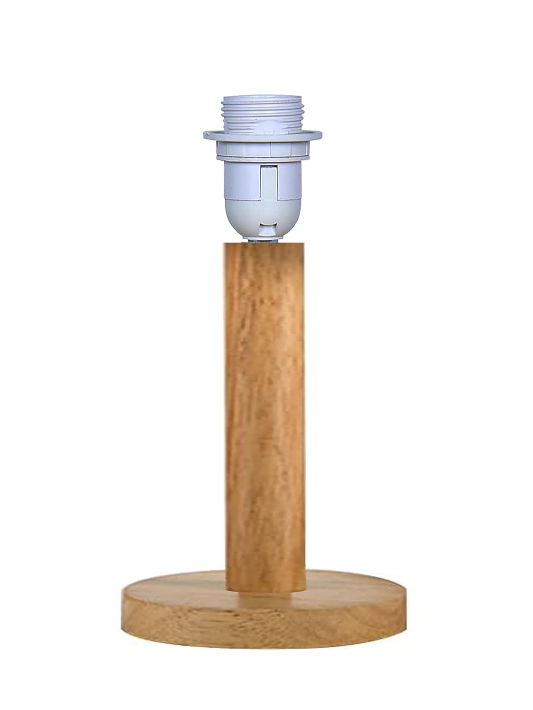 Decorcity Stick Wooden Table Lamp for Bedroom & Living Room | Bedside Night Lamp with Fabric Shade | Modern Wooden Desk Lamp for Home Décor, Study, Office & Hotel (Blue)