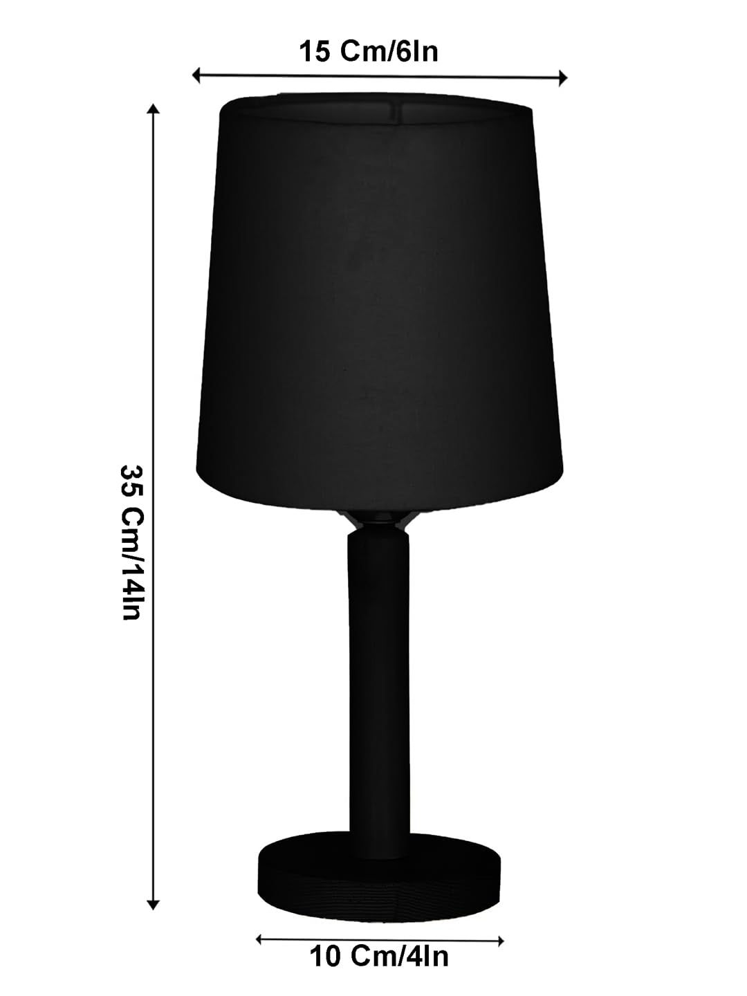 Decorcity Stick Wooden Table Lamp for Bedroom & Living Room | Bedside Night Lamp with Fabric Shade | Modern Wooden Desk Lamp for Home Décor, Study, Office & Hotel (Bird)