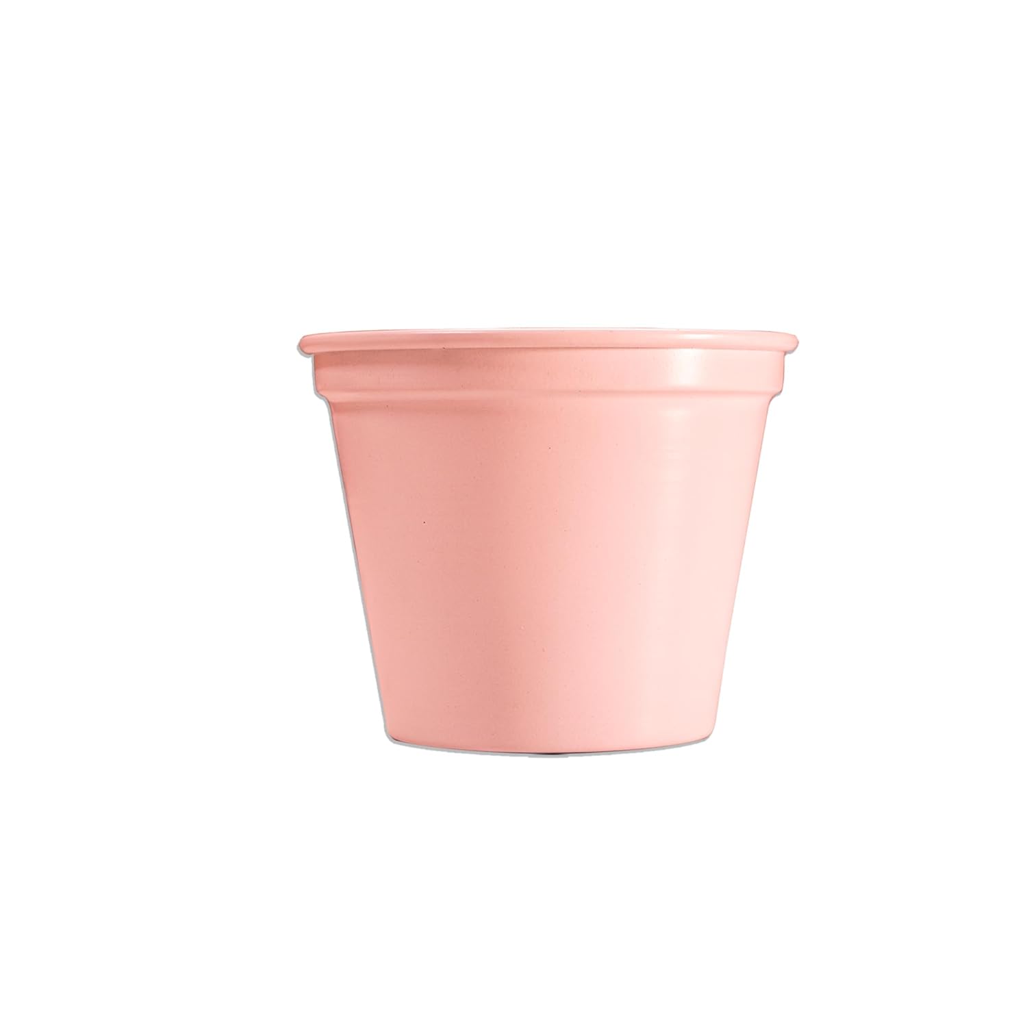 5 & 4 Inch Metal Planter Pots for Indoor Plants - Sturdy & Mordern Cylinder Plant Pot Baby Pink Plants Not Included