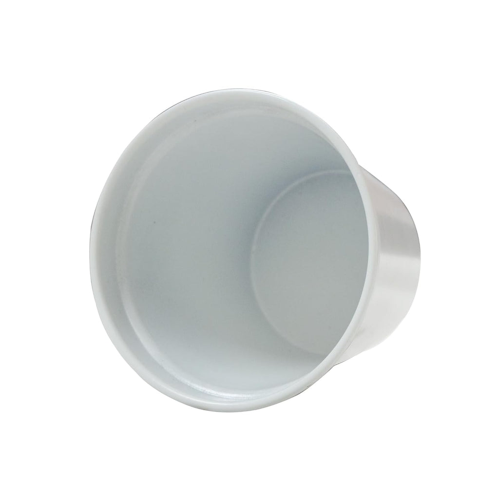 5 & 4 Inch Metal Planter Pots for Indoor Plants - Sturdy & Mordern Cylinder Plant Pot Matte White Plants Not Included