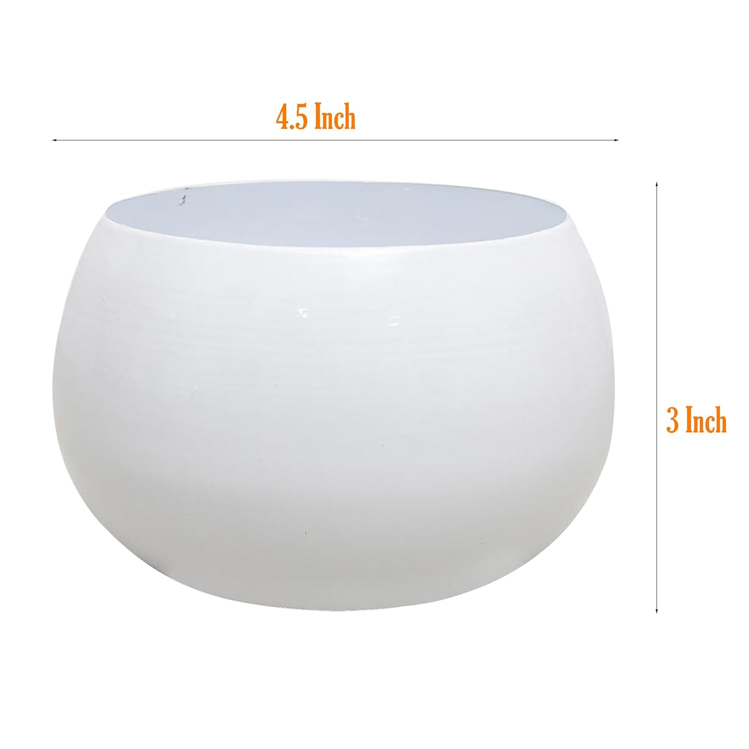 Flower Pot Plant Pots Round Metal Small PotsFlower Pots Solid Color Round Garden SuppliesPlanters with Drainage Holes Succulent Planting Pots House Plants, Succulents, Flowers White Set of 4