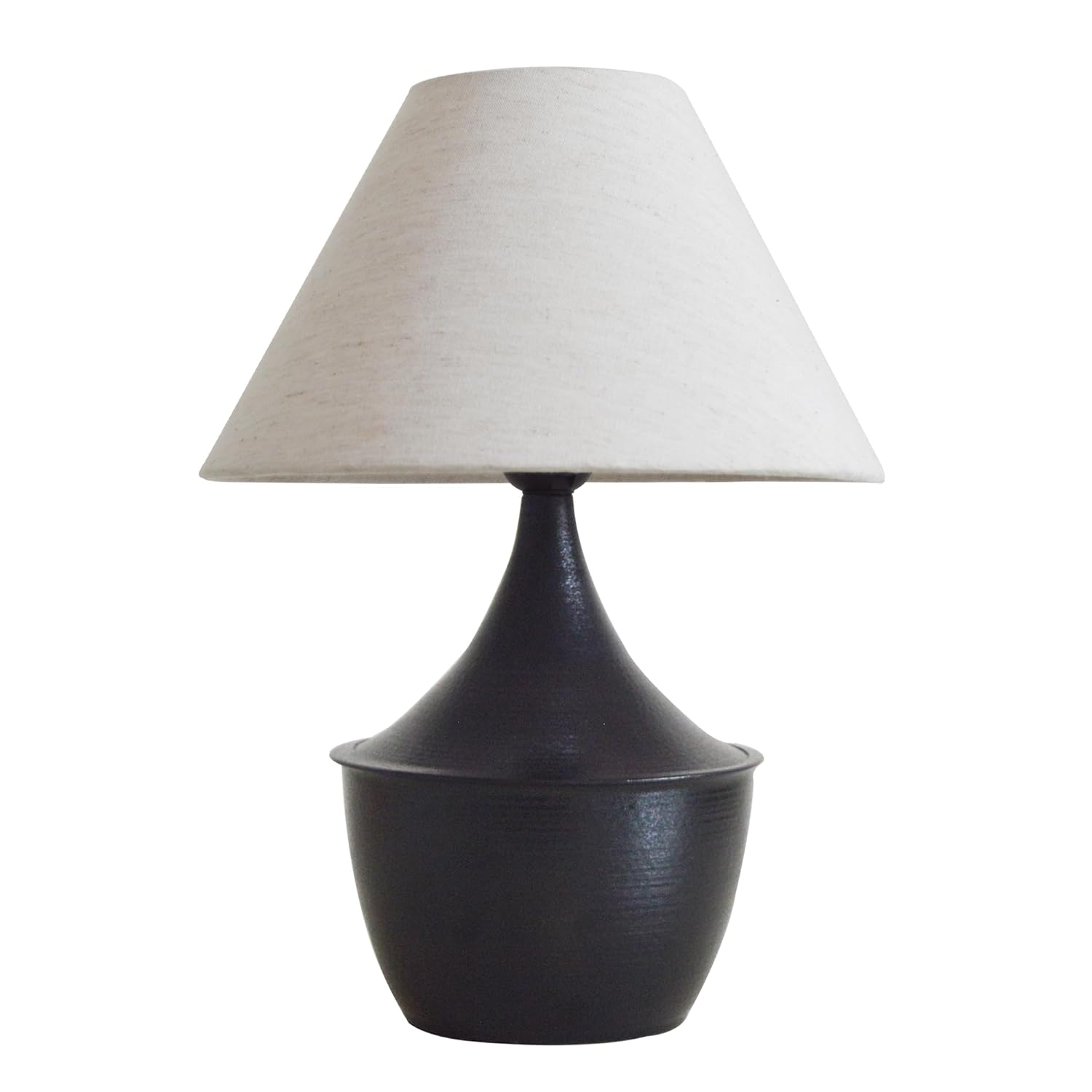 Iron Black Drip Table Lamp with ShadeTable Lamp for Home Decoration | 'Intriguingly Goth' Handcrafted Table Lamp for Living Room Bedroom Beige