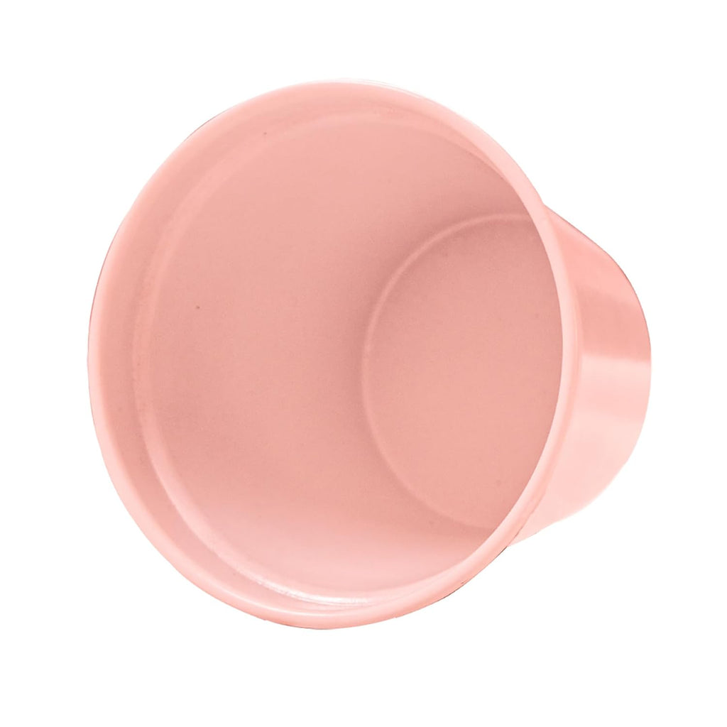 5 & 4 Inch Metal Planter Pots for Indoor Plants - Sturdy & Mordern Cylinder Plant Pot Baby Pink Plants Not Included
