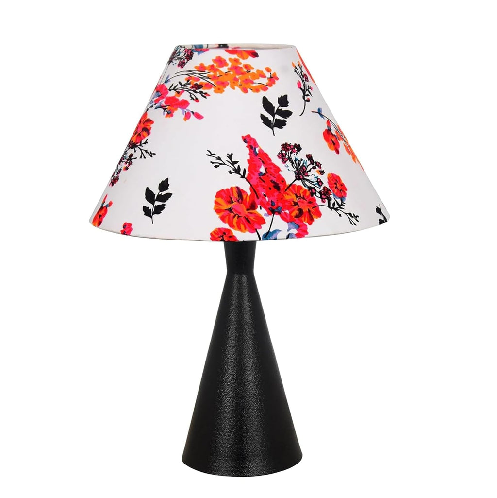 Black Metal Cone Table Lamp with ShadeTable Lamp for Home Decoration | 'Intriguingly Goth' Handcrafted Table Lamp for Living Room Bedroom, Entertainment Room, Office, Kitchen, Dining Marigold