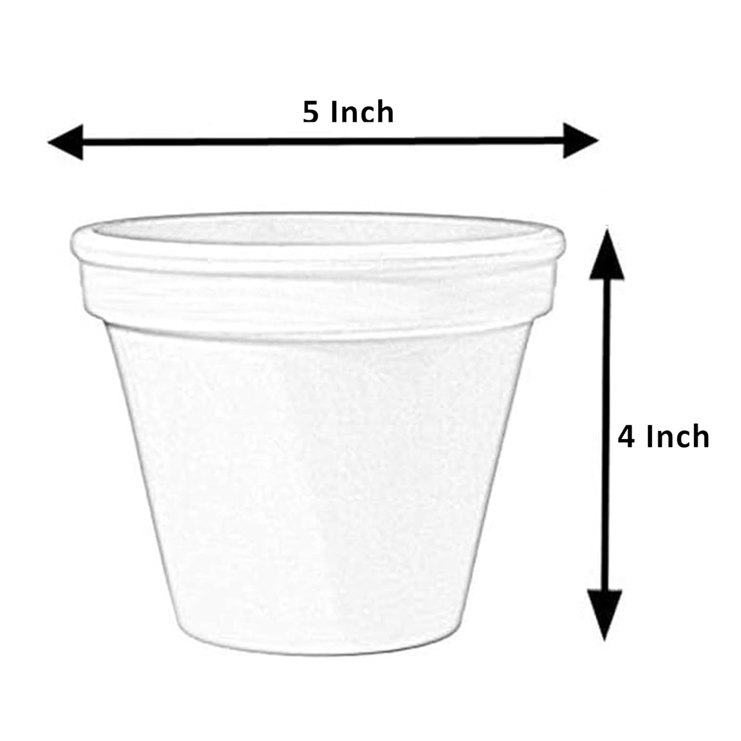 5 & 4 Inch Metal Planter Pots for Indoor Plants - Sturdy & Mordern Cylinder Plant Pot Matte Yellow Plants Not Included