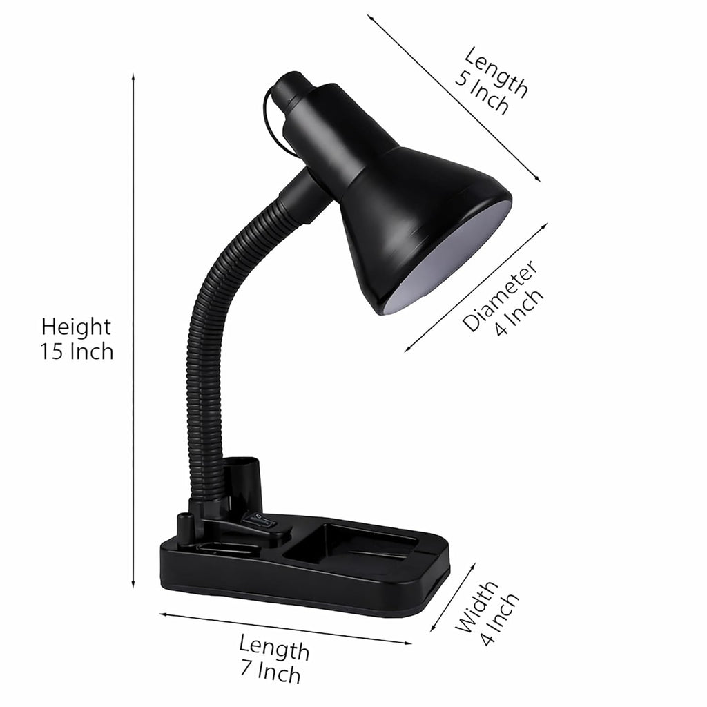 Stylish Black Adjustable LED Table Lamp For Home/Office/Study (Bulb Not Included