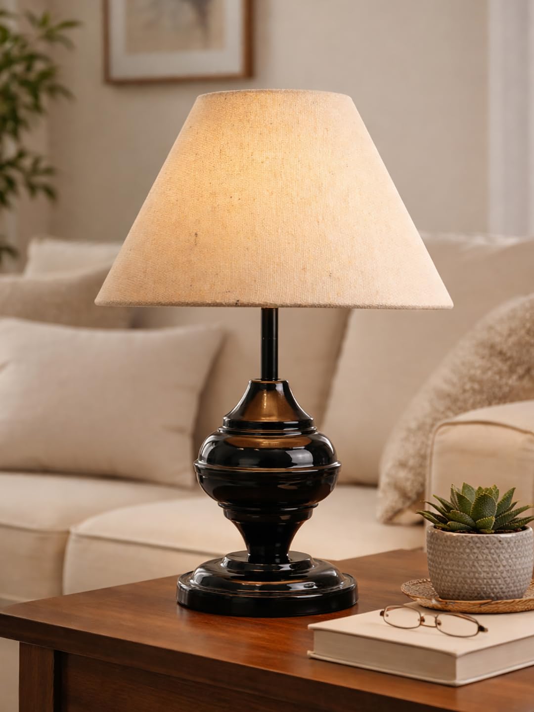 Traditional Style Danica Urn Egg Ball Table Lamp Decor for Living Room Bedroom House Bedside Nightstand Home Office Entryway Suitable for Decorating Small Areas Jute