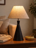 Black Metal Cone Table Lamp with ShadeTable Lamp for Home Decoration | 'Intriguingly Goth' Handcrafted Table Lamp for Living Room Bedroom, Entertainment Room, Office, Kitchen, Dining Jute