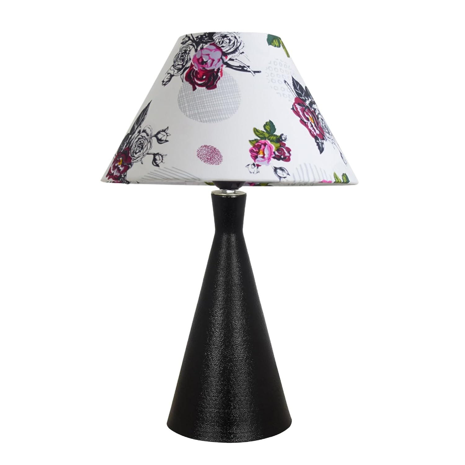 Black Metal Cone Table Lamp with ShadeTable Lamp for Home Decoration | 'Intriguingly Goth' Handcrafted Table Lamp for Living Room Bedroom, Entertainment Room, Office, Kitchen, Dining Rose