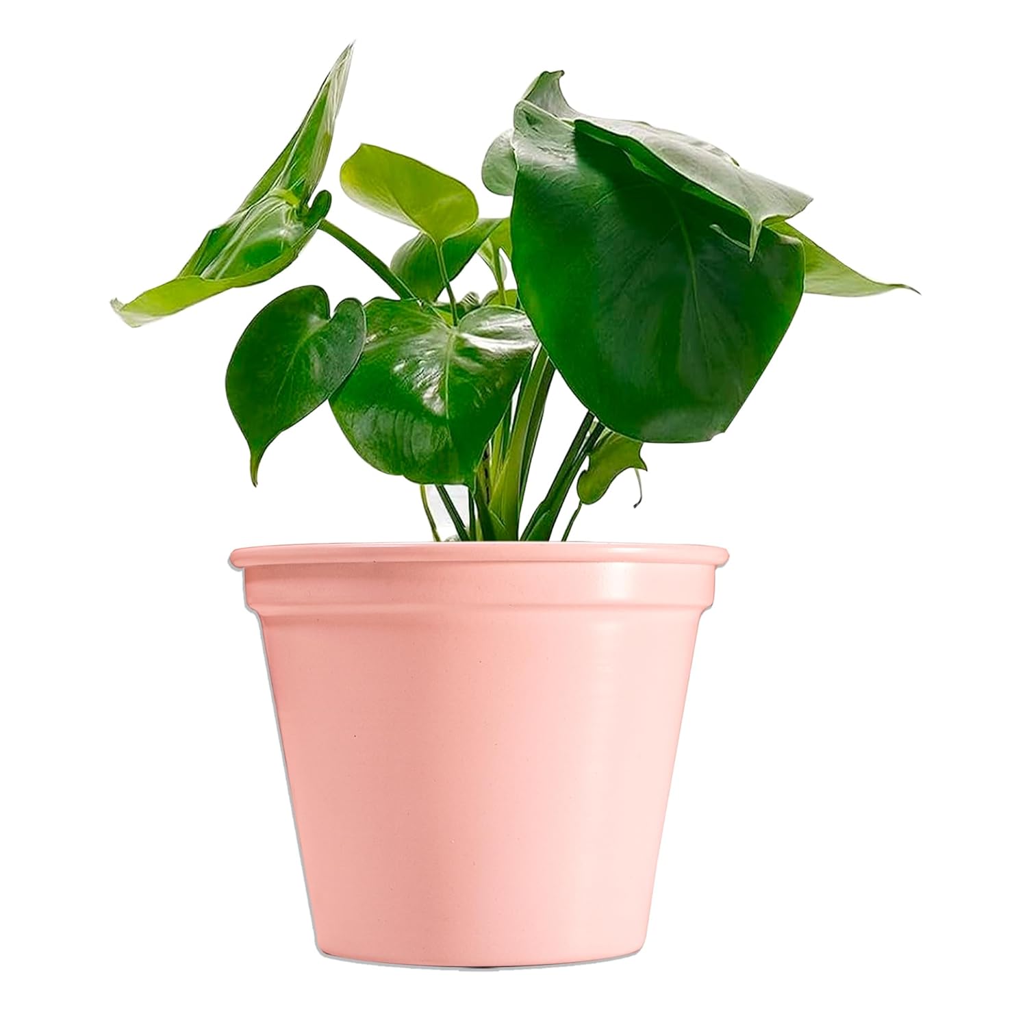 5 & 4 Inch Metal Planter Pots for Indoor Plants - Sturdy & Mordern Cylinder Plant Pot Baby Pink Plants Not Included