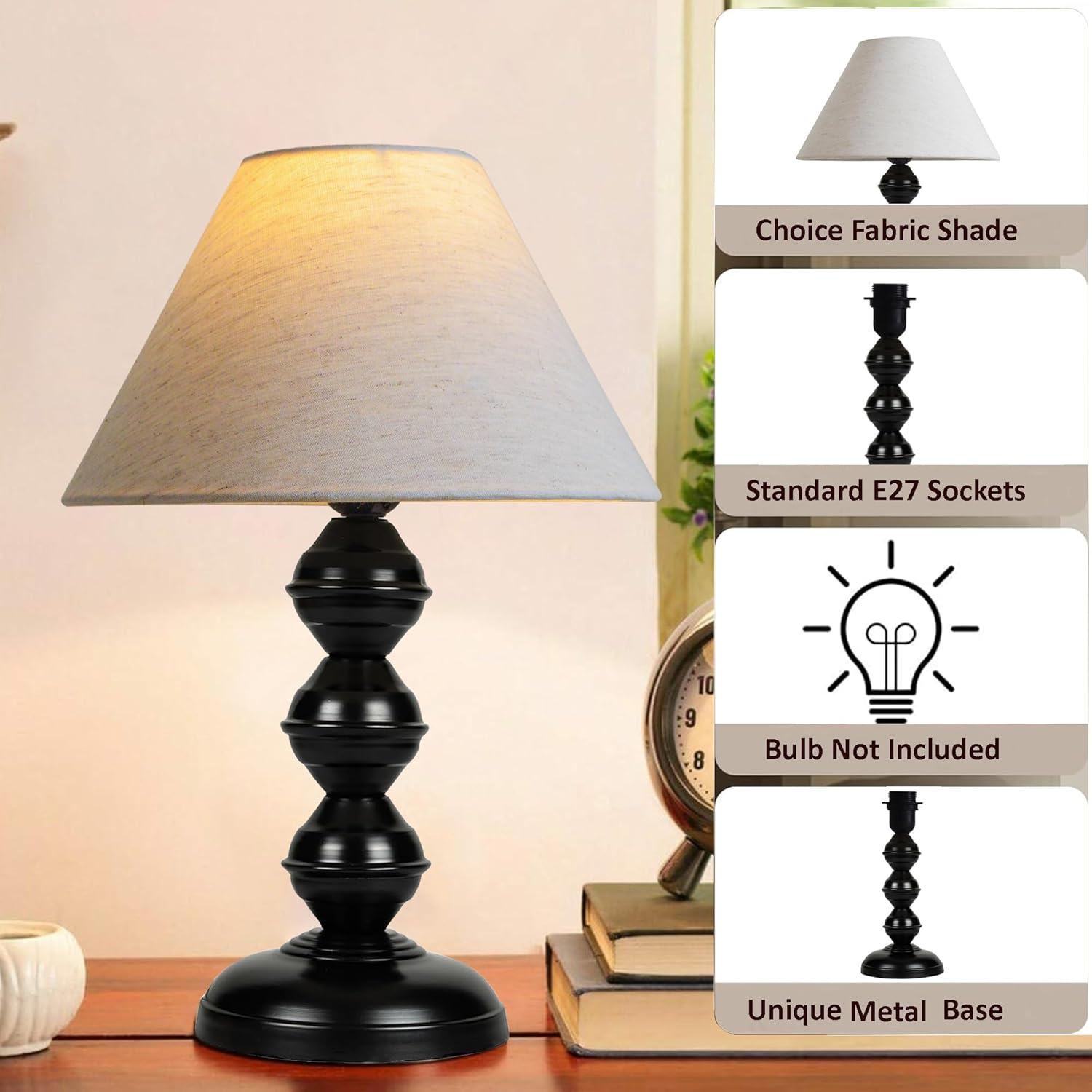 Traditional Style Teardrop Nordic Waterdrop Table Lamp Decor for Living Room Bedroom House Bedside Nightstand Home Office Entryway Suitable for Decorating Small Areas Beige