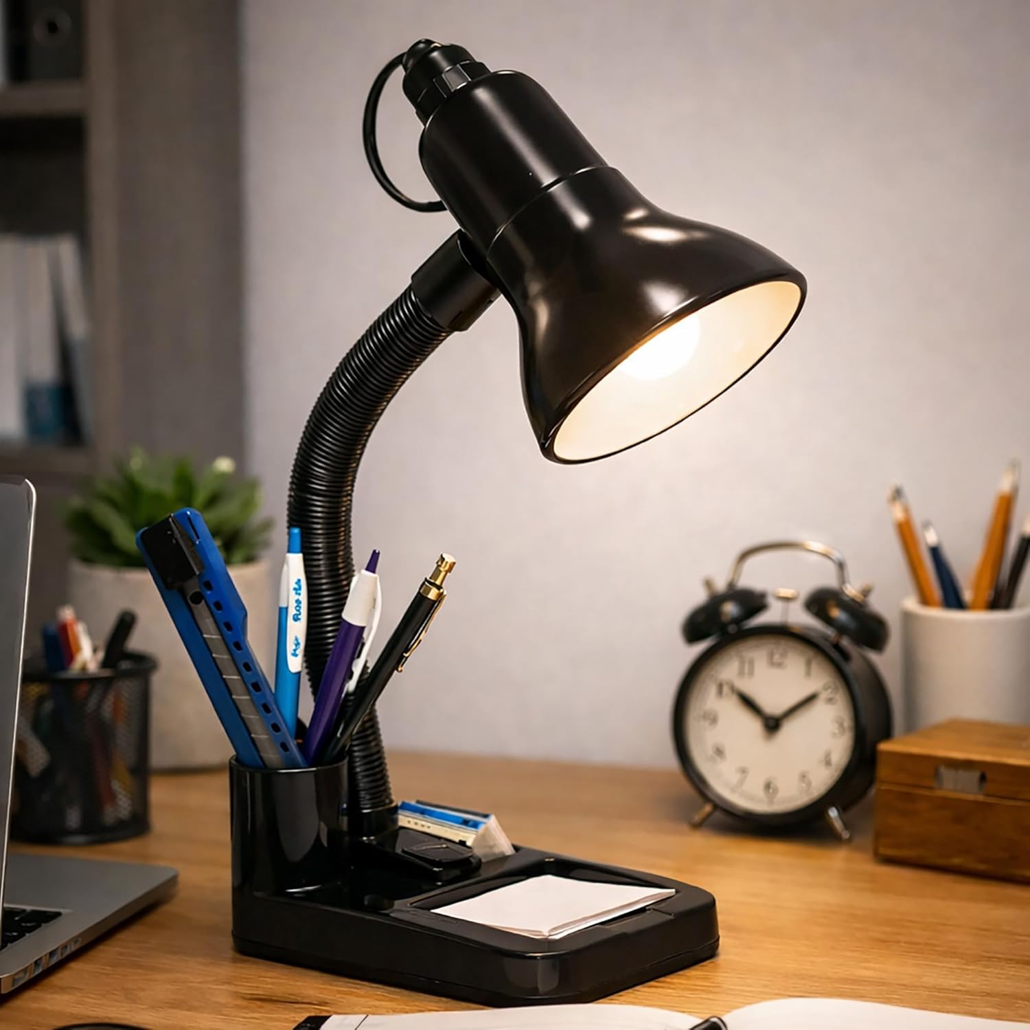 Stylish Black Adjustable LED Table Lamp For Home/Office/Study (Bulb Not Included