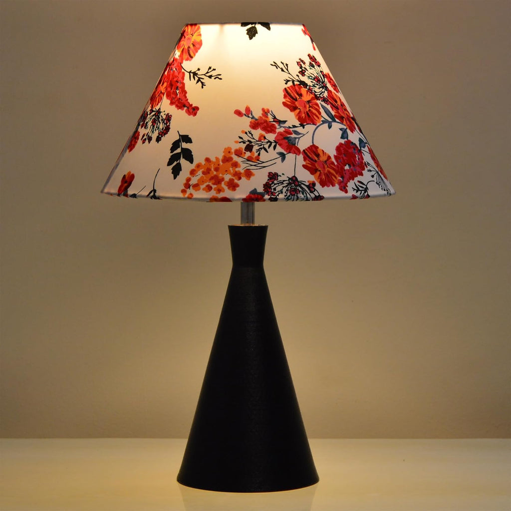 Black Metal Cone Table Lamp with ShadeTable Lamp for Home Decoration | 'Intriguingly Goth' Handcrafted Table Lamp for Living Room Bedroom, Entertainment Room, Office, Kitchen, Dining Marigold