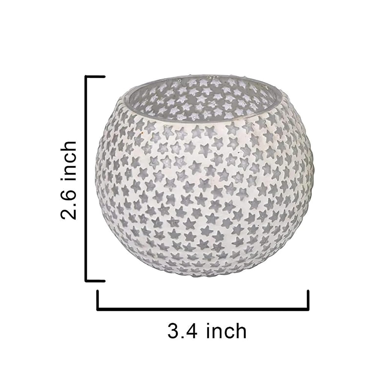 Set of 2 Moroccan Glass White Mosaic Tealight Candle Holder Mosaic Candle Holder, Diwali Candle Holder, tealight Holder, Candle Included Diwali Gift, Best Gift for Diwali, Diwali Decoration.