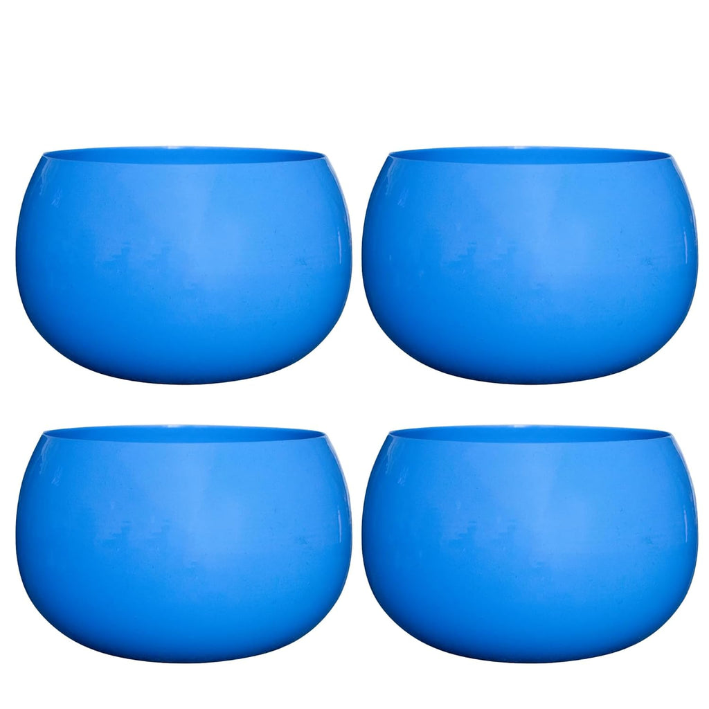 Flower Pot Plant Pots Round Metal Small PotsFlower Pots Solid Color Round Garden SuppliesPlanters with Drainage Holes Succulent Planting Pots House Plants, Succulents, Flowers Turquoise Set of 4