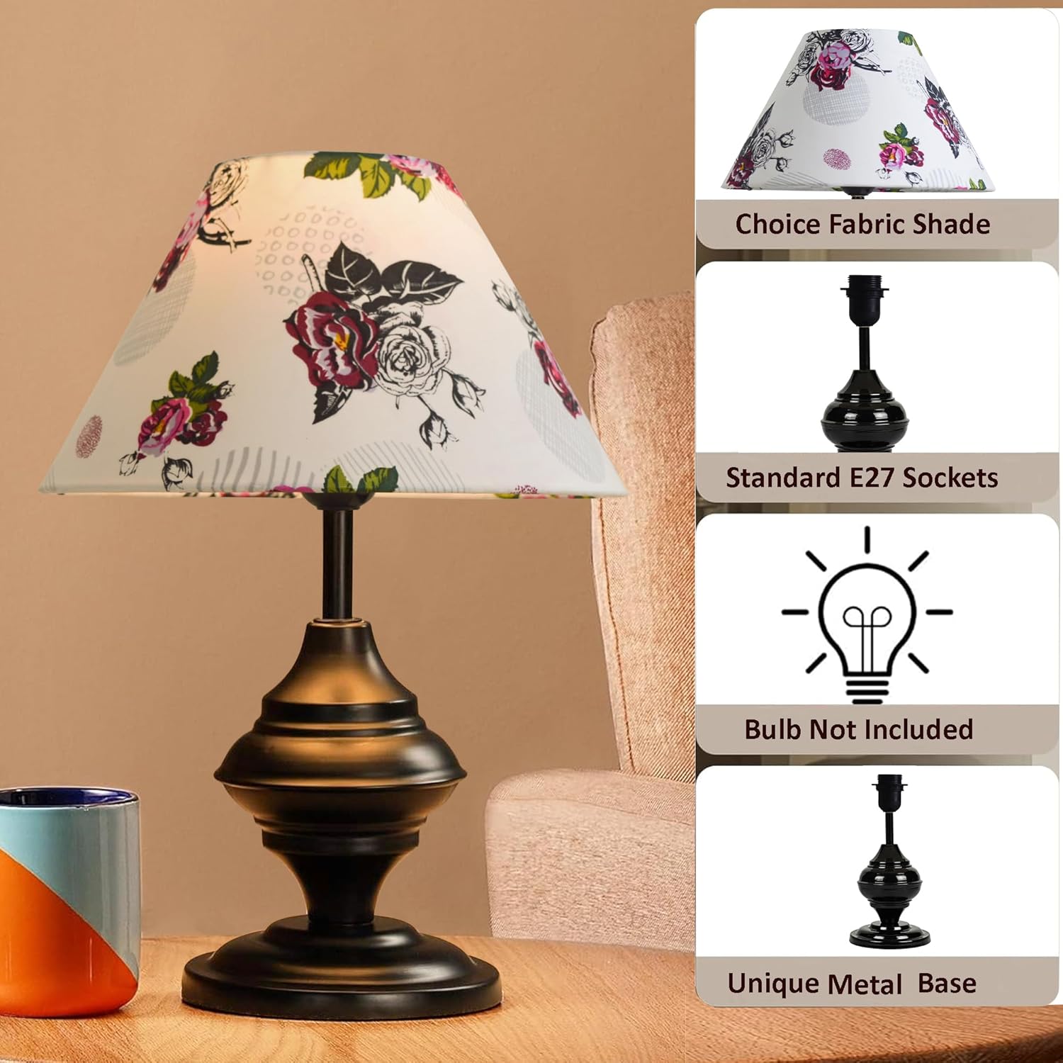 Traditional Style Danica Urn Egg Ball Table Lamp Decor for Living Room Bedroom House Bedside Nightstand Home Office Entryway Suitable for Decorating Small Areas Rose