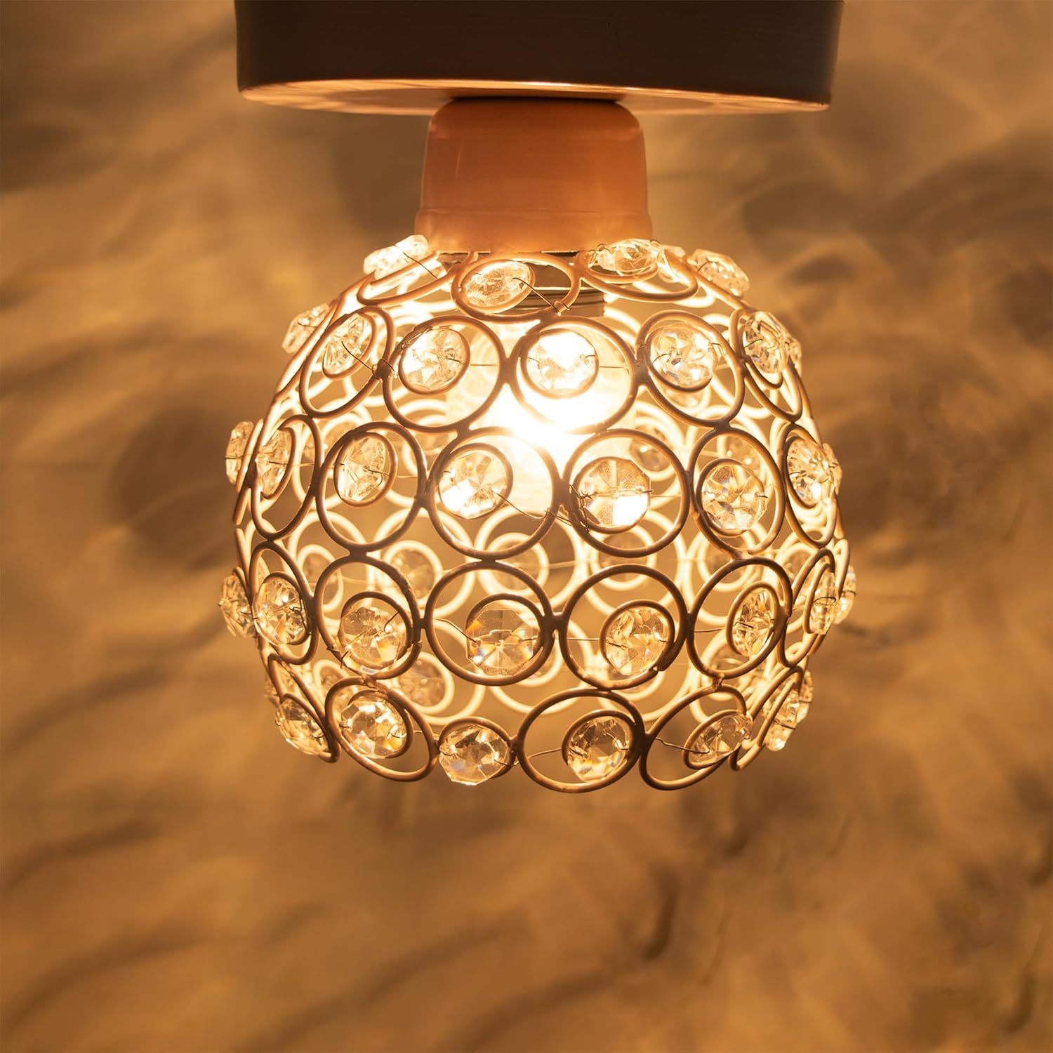 Modern Mini Chandelier Lamp, Crystal Ceiling Light, Semi-Flush Mount Corridor Lights Lamp for Bedroom Baby pink